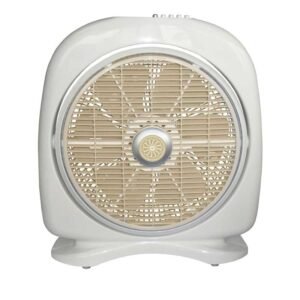 3D ELEGANT FASHION Box Fan White & Mocha